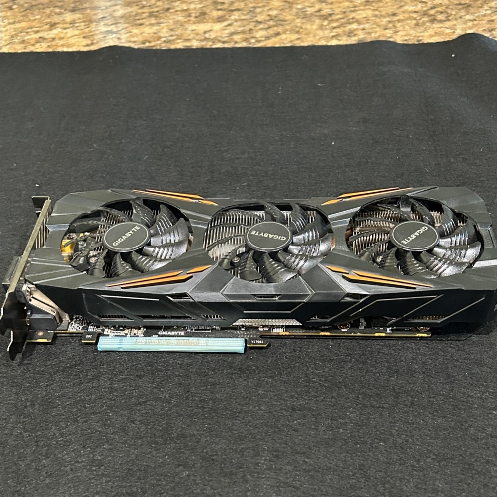 GIGABYTE Triple Fan Black and Orange Graphics Card